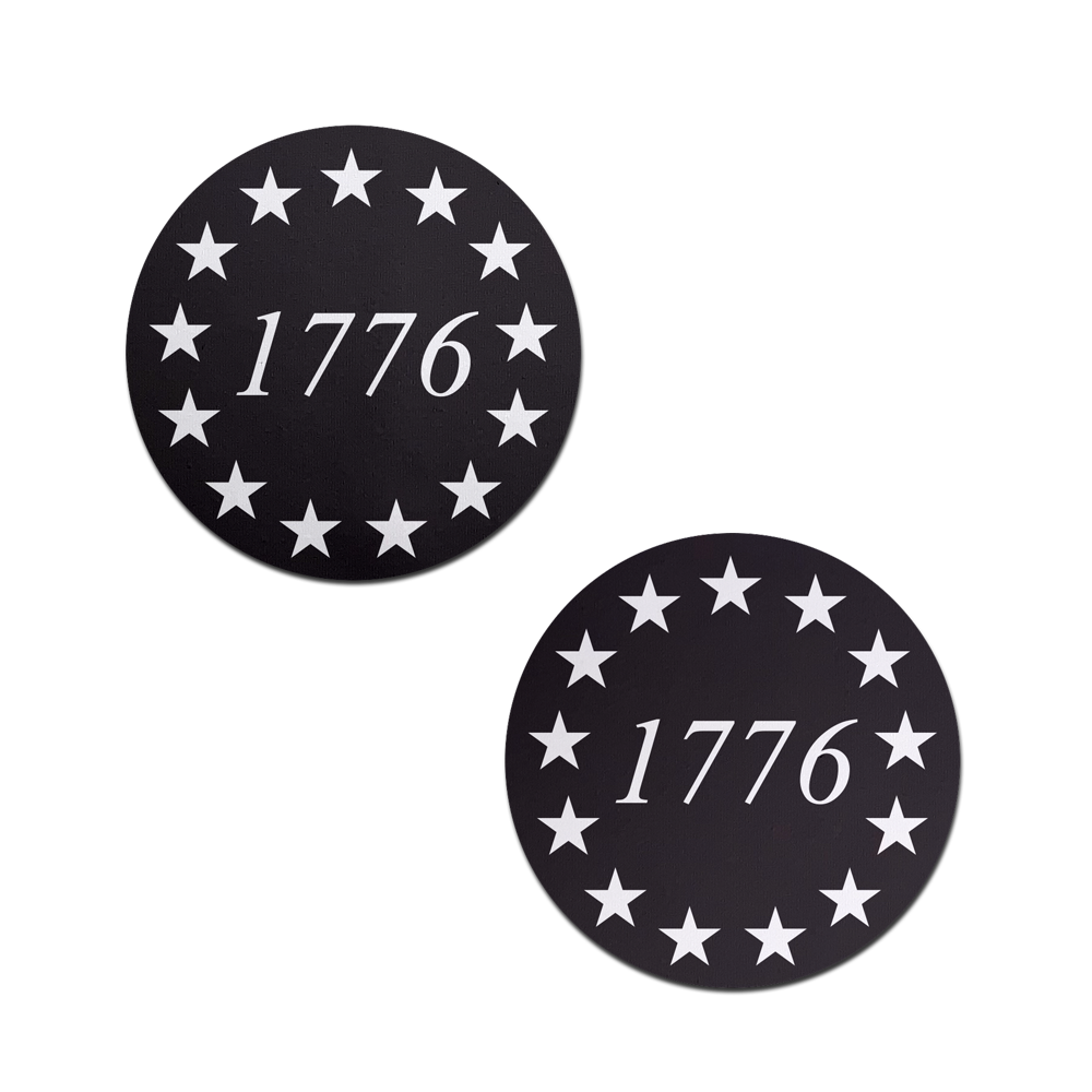 5-Pack: 1776 Star Spangled Black & White Nipple Pasties by Pastease