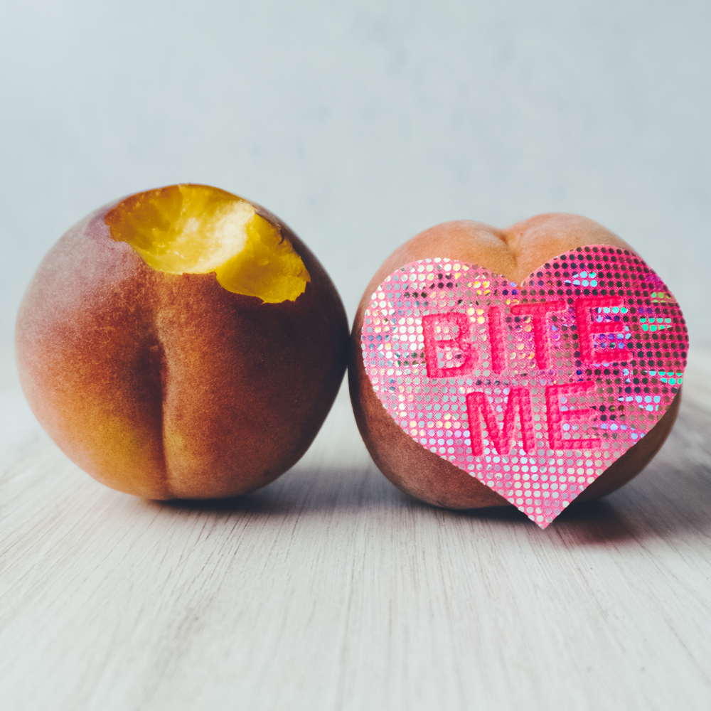 5-Pack: Love: Disco Pink Heart with 'Bite Me' Nipple Pasties by Pastease®