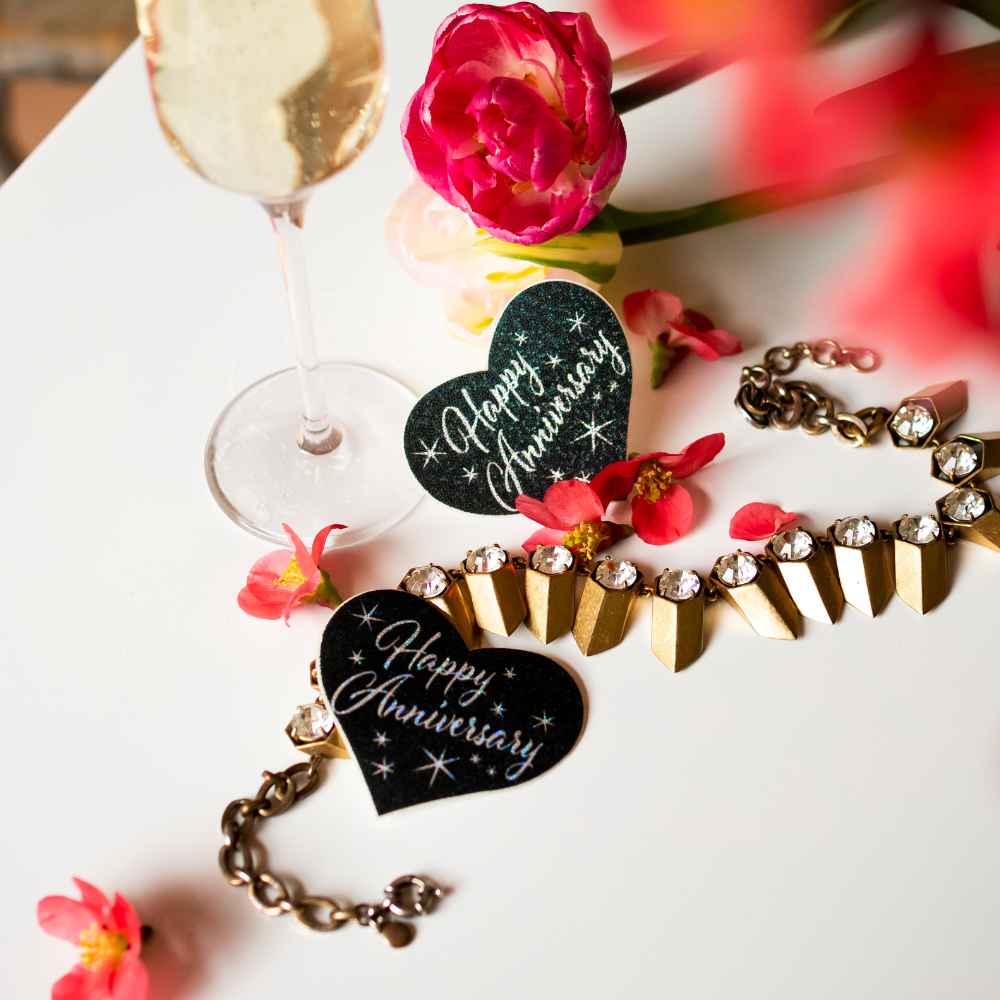 5 Pack: Love: 'Happy Anniversary' Heart Nipple Pasties by Pastease®