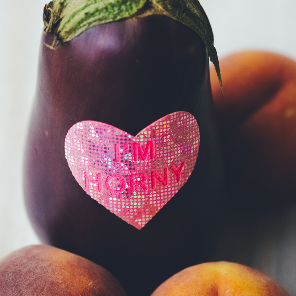 5-Pack: Love: Disco Pink Heart with 'I'm Horny' Nipple Pasties by Pastease® o/s