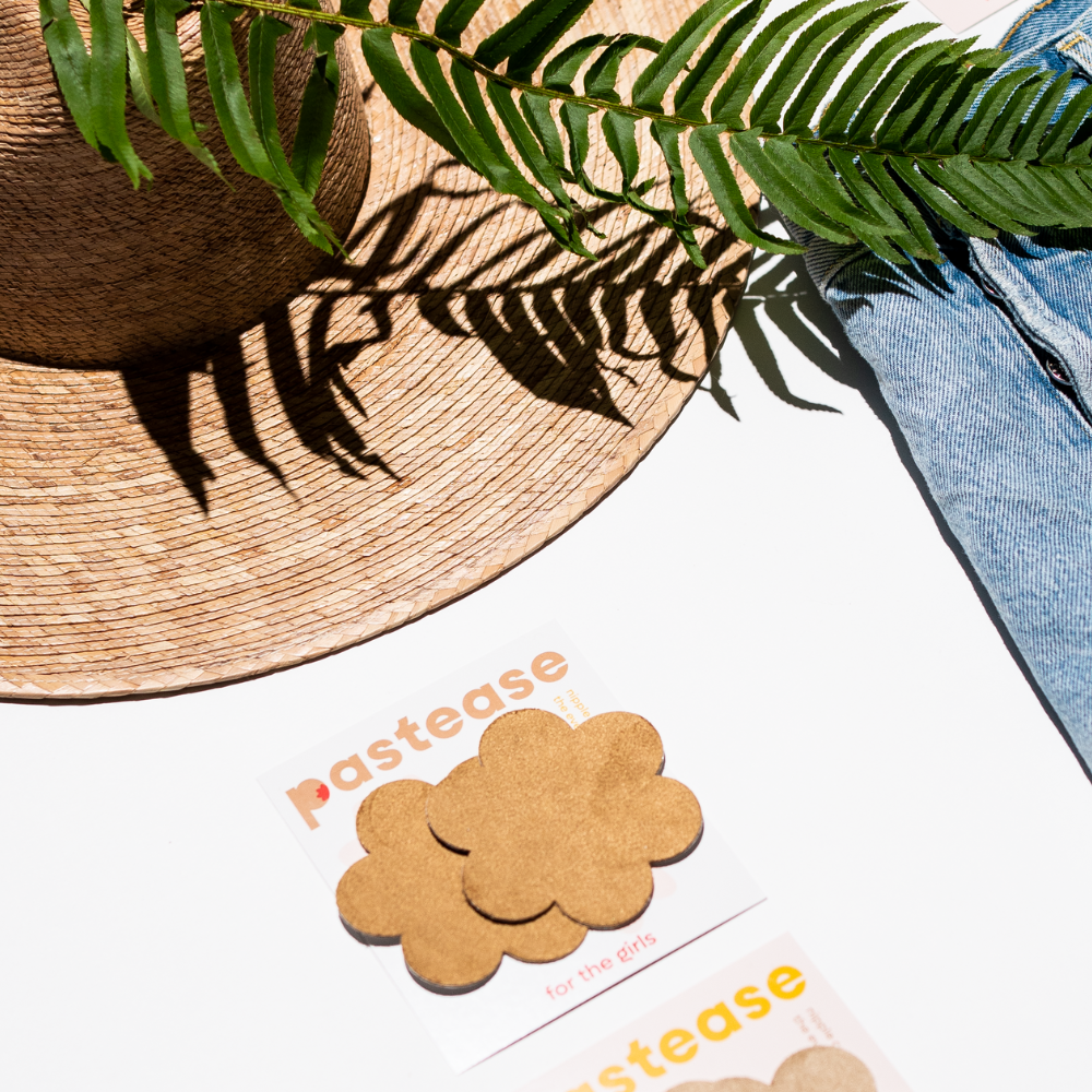 5-Pack: Daisy: Honey Suede Flower by J. Valentine Nipple Pasties by Pastease® o/s