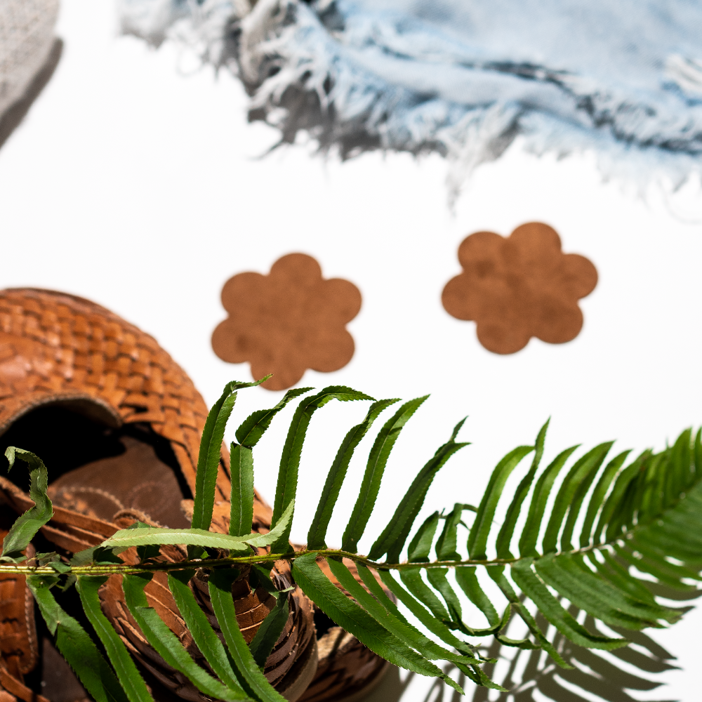 5-Pack: Dark Nude Concealing Flower Nipple Pasties by Pastease® o/s