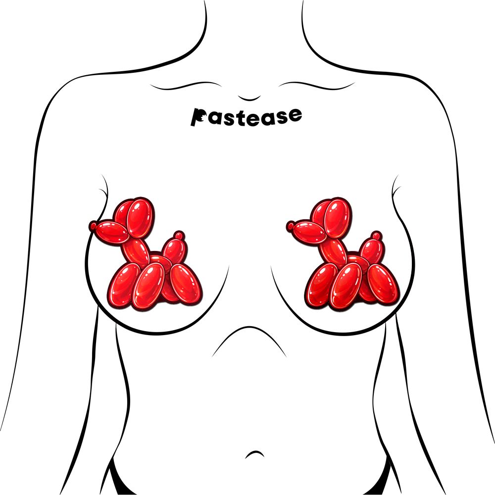 5-Pack: Red Balloon Animal Breast Pasties by Pastease®