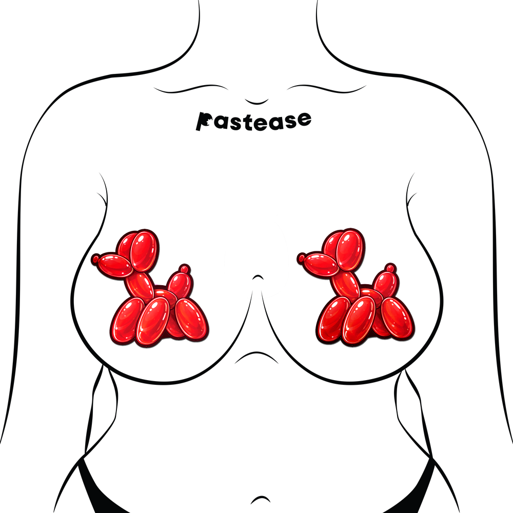 5-Pack: Red Balloon Animal Breast Pasties by Pastease®