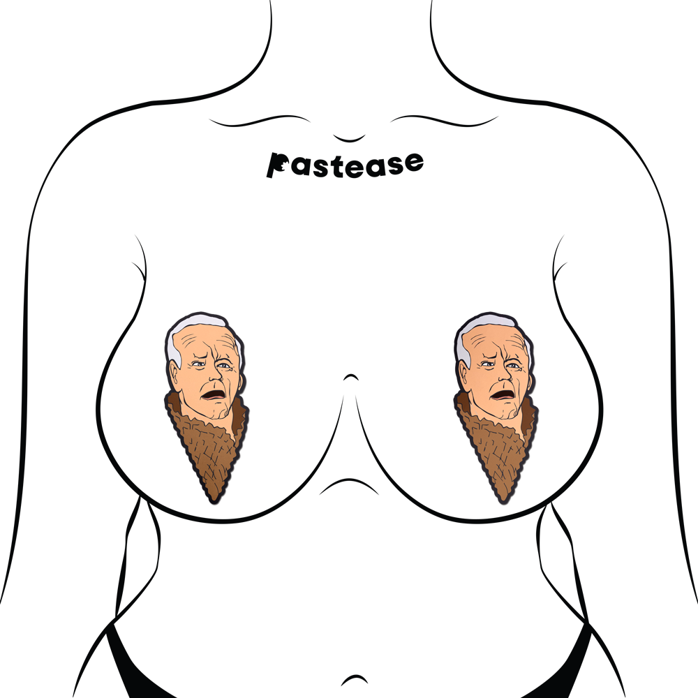 5 Pack: Joe Biden Pasties Biden Waffle Cone Nipple Covers by Pastease