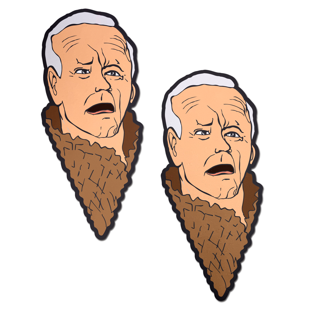 5 Pack: Joe Biden Pasties Biden Waffle Cone Nipple Covers by Pastease