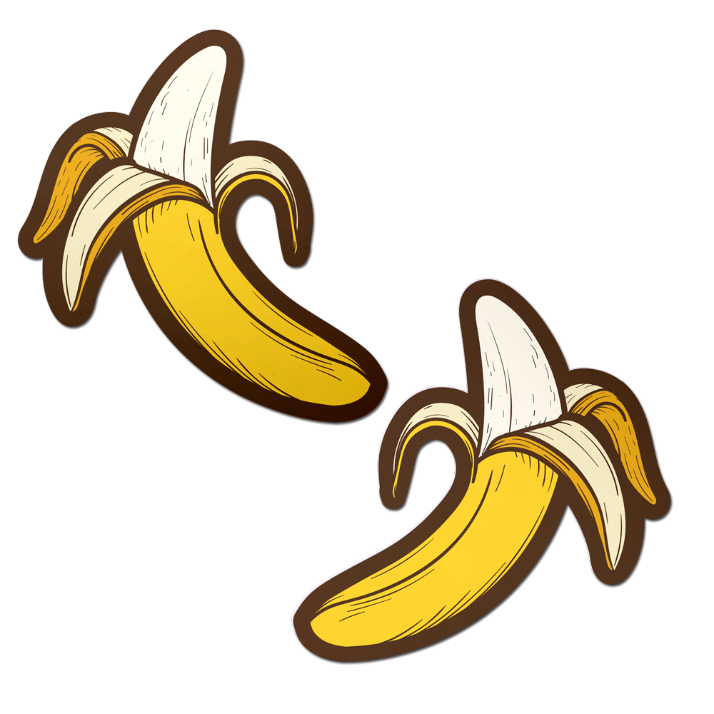 5-Pack: Banana Pasties Long Yellow Nipple Covers by Pastease®