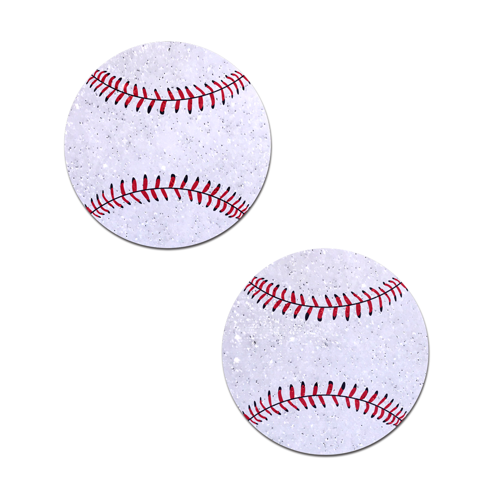 5 Pack: Baseball Pasties on Sparkly Velvet American Baseball Nipple Covers by Pastease