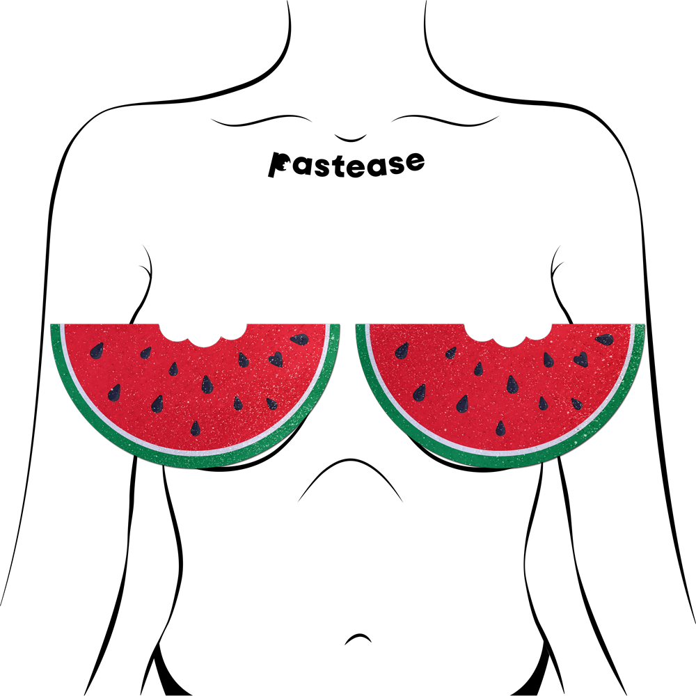 5 Pack: Coverage: Watermelon Slice with a Bite Full Breast Covers Suppoort Tape by Pastease