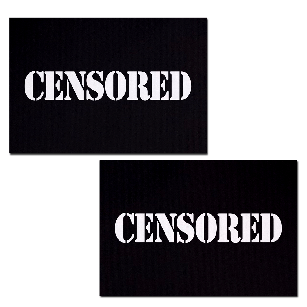 5-Pack: Censored: Black Censor Bar Nipple Pasties by Pastease® o/s