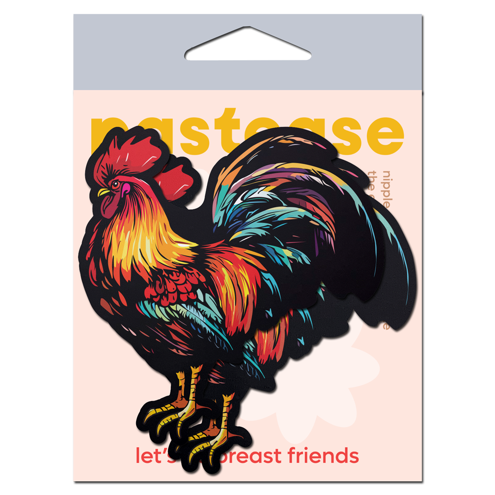 5 Pack: Cock: Colorful Rooster Chicken Nipple Pasties by Pastease