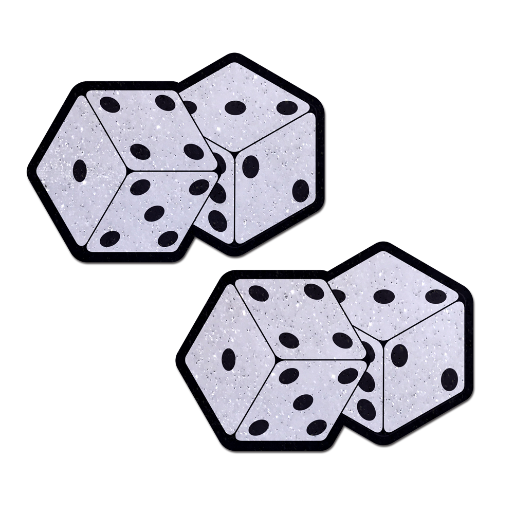 5-Pack: Fuzzy Dice Pasties Pair of Dice Nipple Covers by Pastease