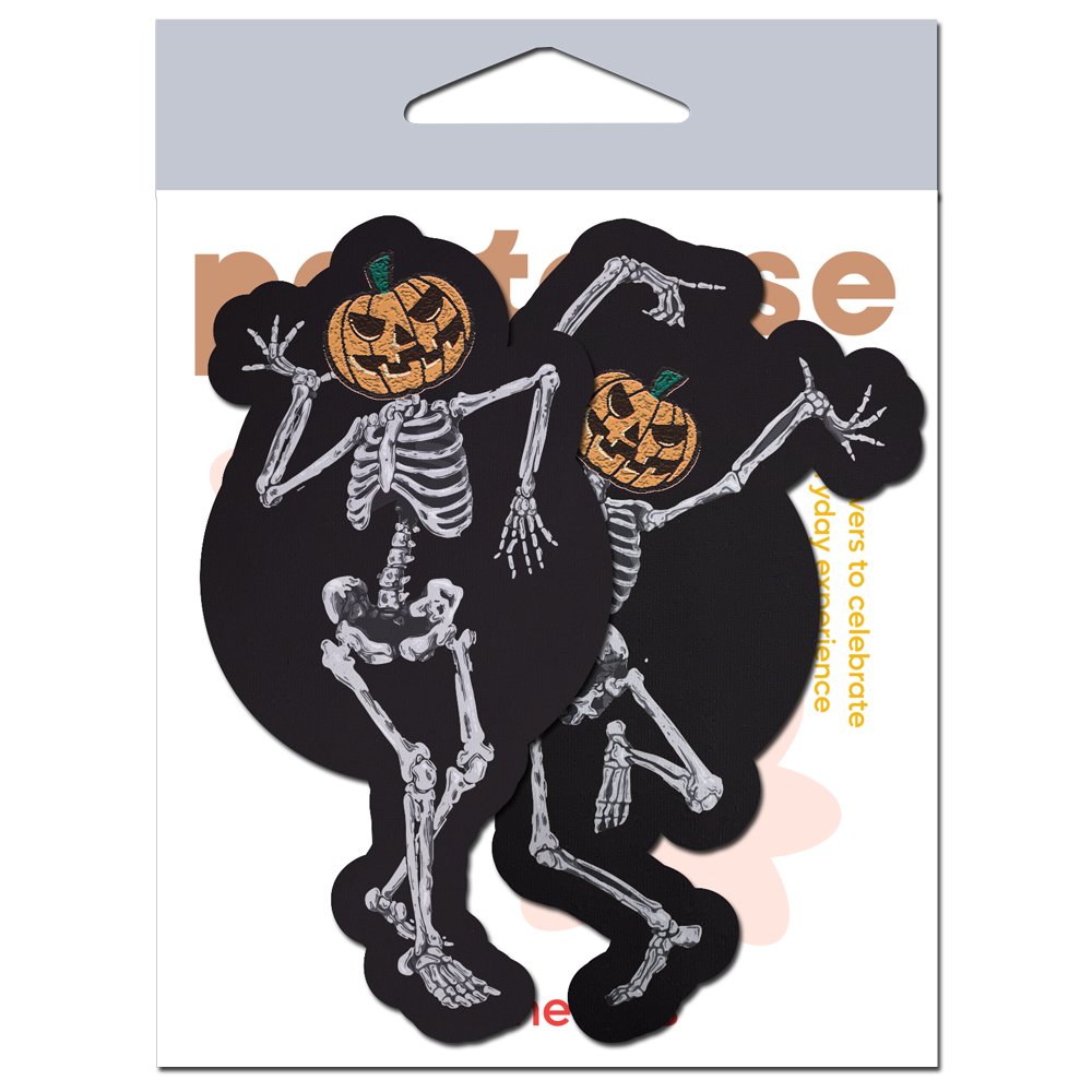 5-Pack: Dancing Skeletons Pasties with Pumpkin Heads Spooky Scary Skeletons Pastease