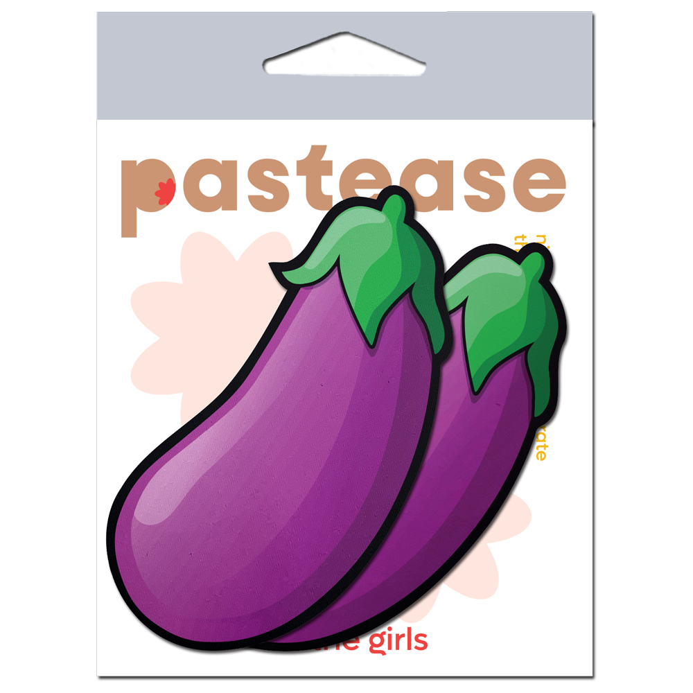 5-Pack: Eggplant Pasties Fat Purple Emoji Nipple Covers by Pastease