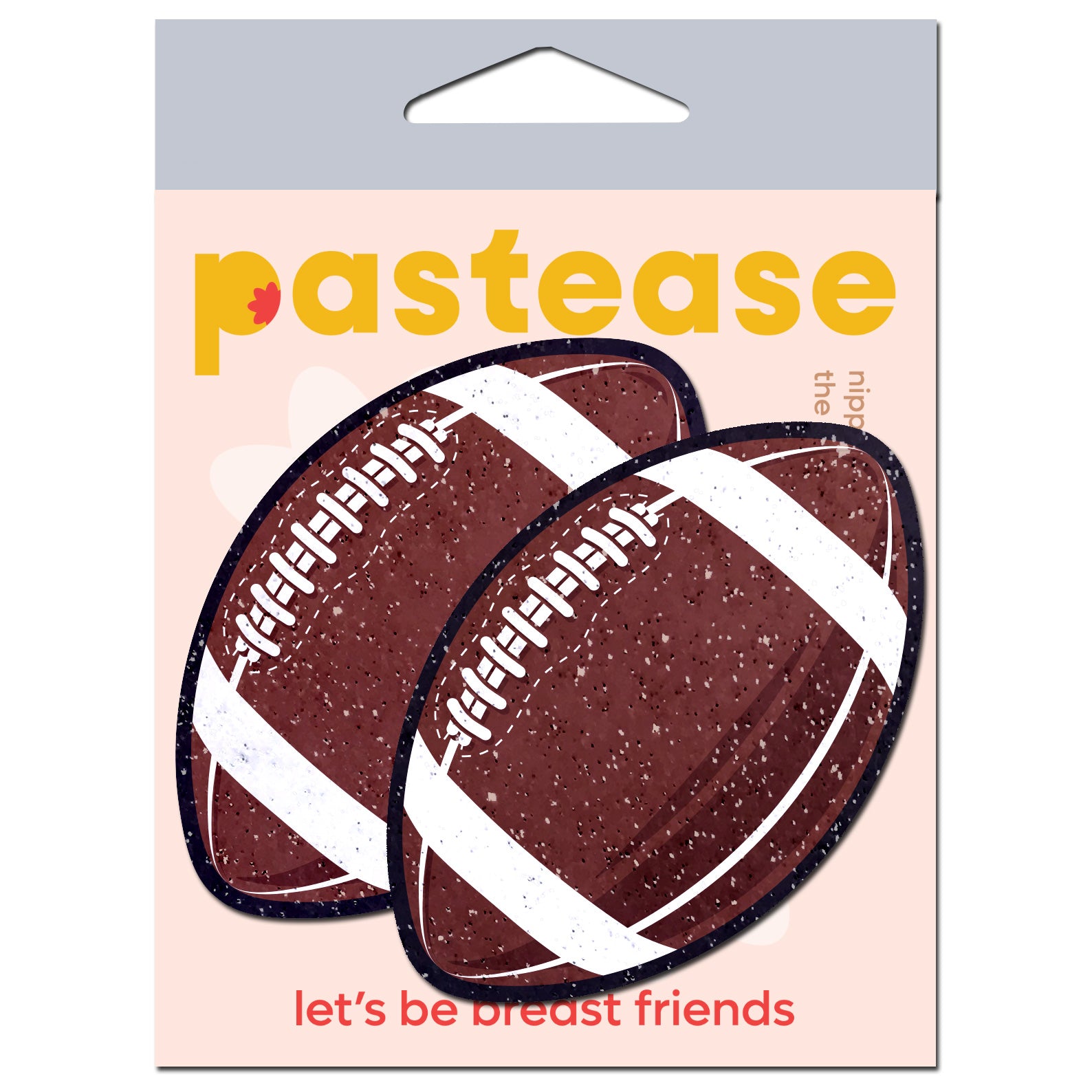 5 Pack: Football Pasties on Sparkly Velvet American Football Nipple Covers by Pastease