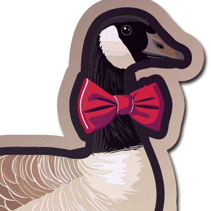 5-Pack: Christmas Goose with Red Holiday Bow Breast Pasties by Pastease®