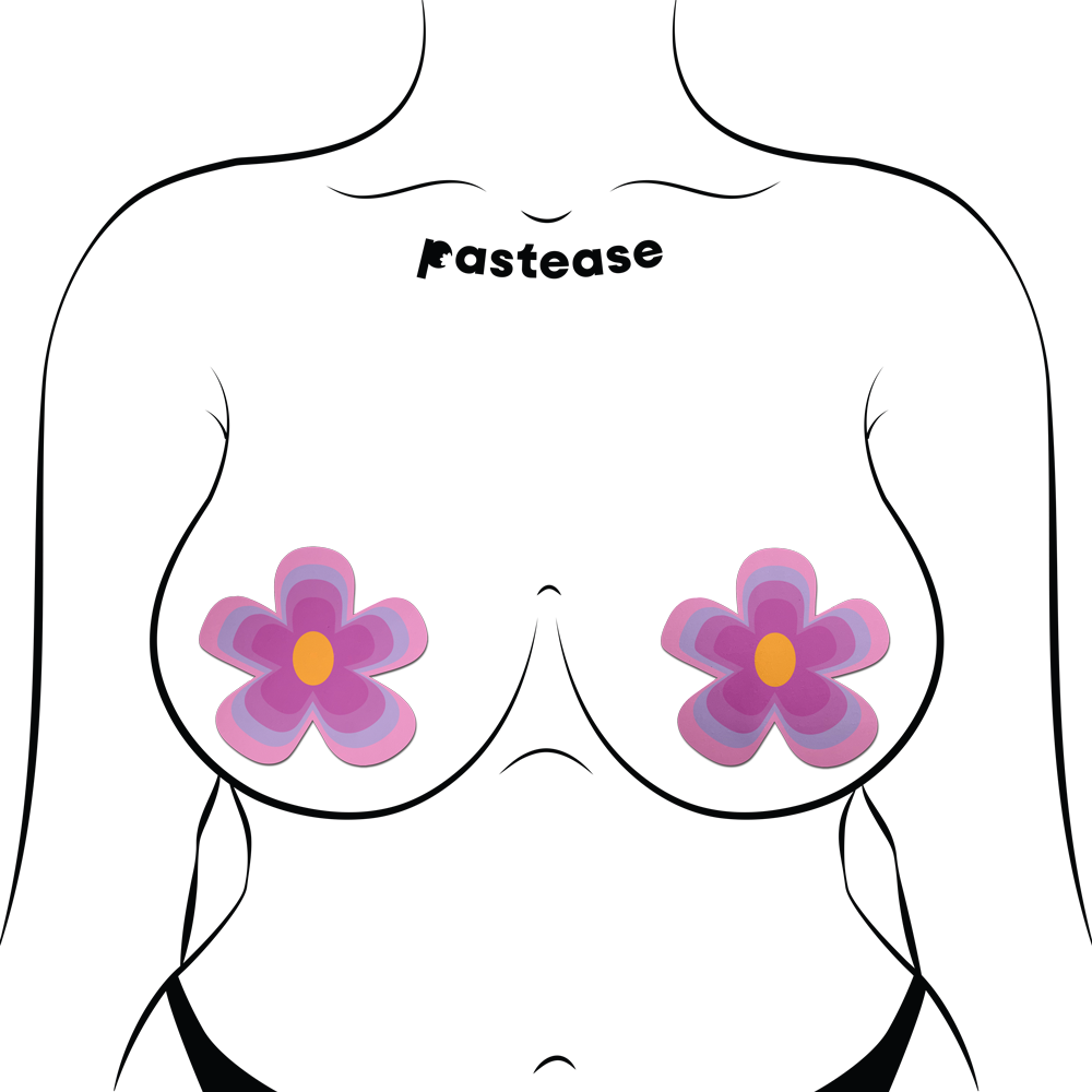 5 Pack: Groovy Flower Pasties in Peaceful Purples by Pastease®