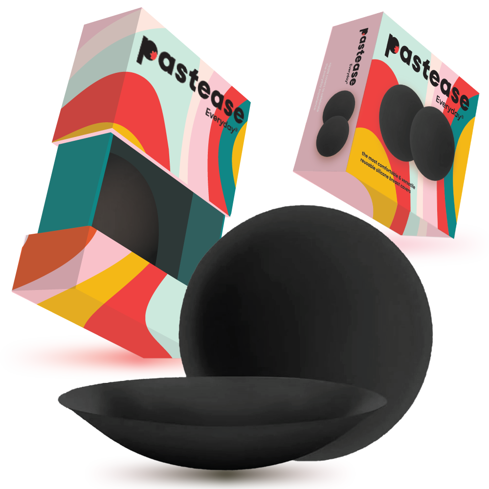 5-Pack: Pastease Everyday® Nipple Cover Sticky Adhesive Silicone Nipple Pasties Reusable Pasty Breast Covers for Women with Travel Box