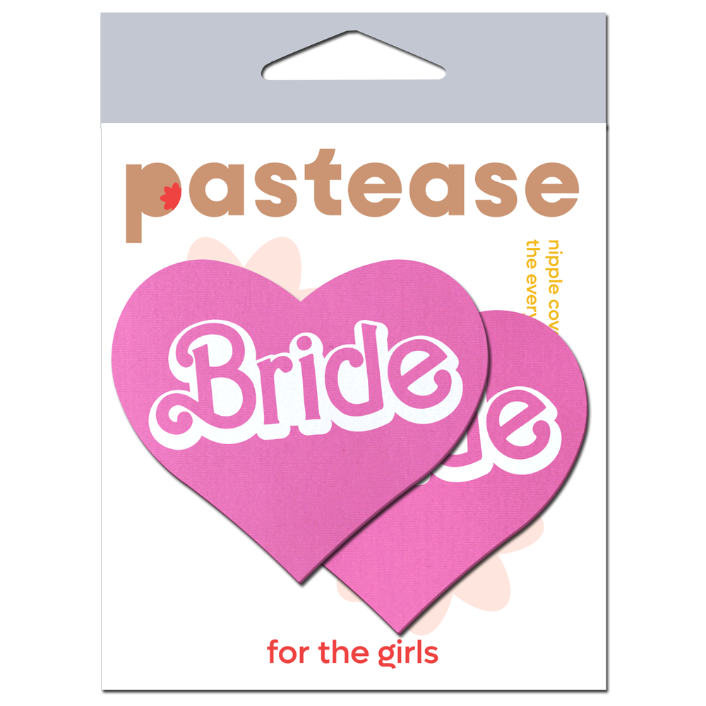 5-Pack: Love: 'Bride' Doll Pasties Pink Iconic Heart Nipple Covers by Pastease