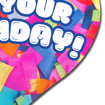 5-Pack: Tits Your Birthday!' Heart Breast Pasties with Confetti by Pastease®