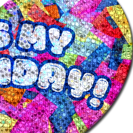 5-Pack: 'Tits My Birthday!' Heart Breast Pasties with Confetti by Pastease®