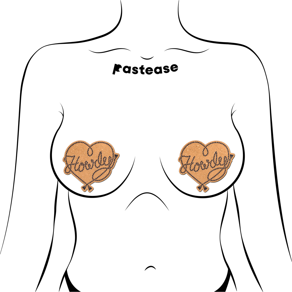5-Pack: Howdy' Cowboy Rope Heart Lasso Pasties Nipple Covers by Pastease