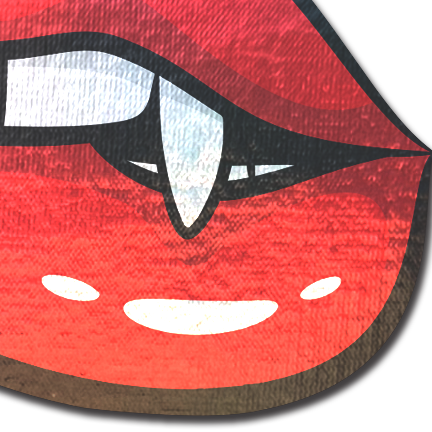 5-Pack: Vampire Fangs Pasties Biting Lip Breast Covers by Pastease