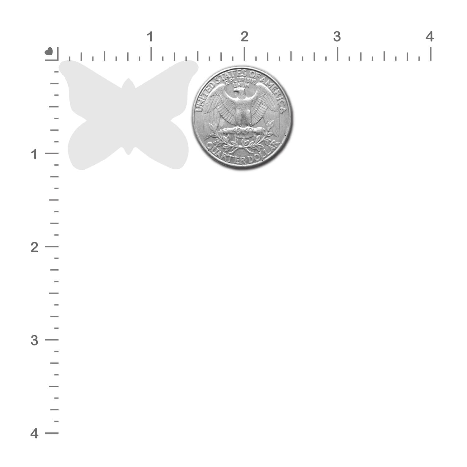 5-Pack: Body Minis: 10 Mini Silver Glitter Butterflies Nipple and Body Pasties by Pastease® o/s