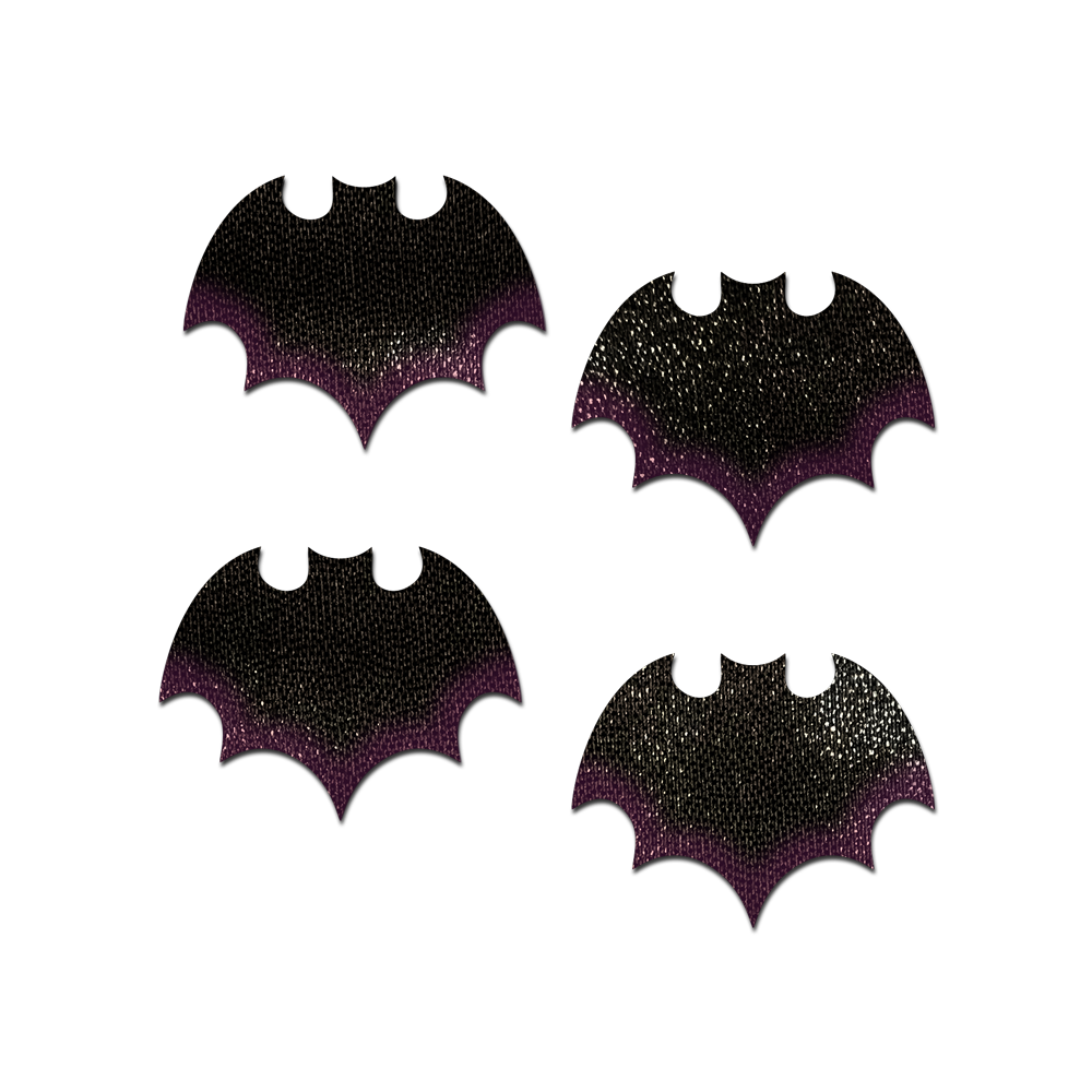 5 Pack: Petites: Two-Pair Small Liquid Black Bat Nipple Pasties by Pastease®