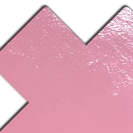 Petite Plus X: Two Pair of Small Faux Latex Pleather Vinyl Baby Pink Cross Nipple Pasties by Pastease®