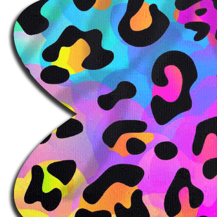 5-Pack: Rainbow Cheetah Leopard Print Petal Breast Pasties by Pastease®