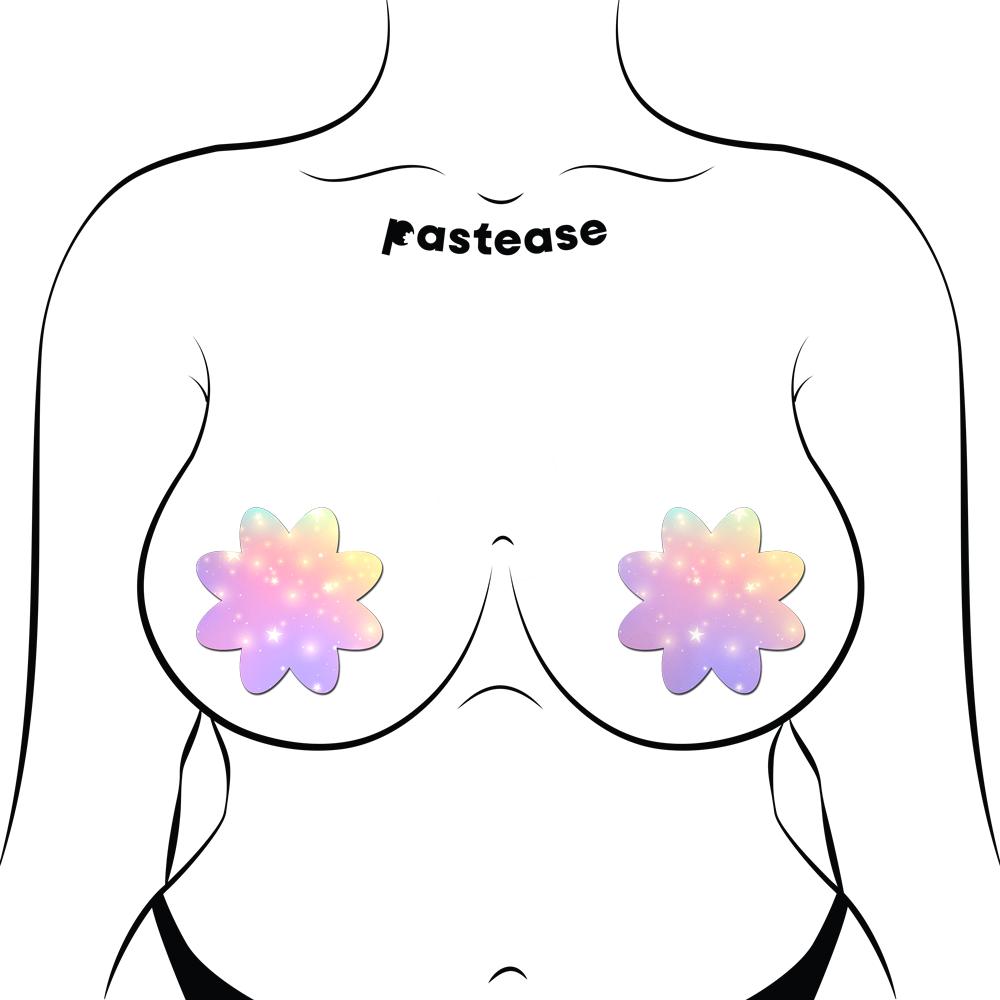 5-Pack: Dreamy Pastel Celestial Stars Petal Breast Pasties by Pastease®