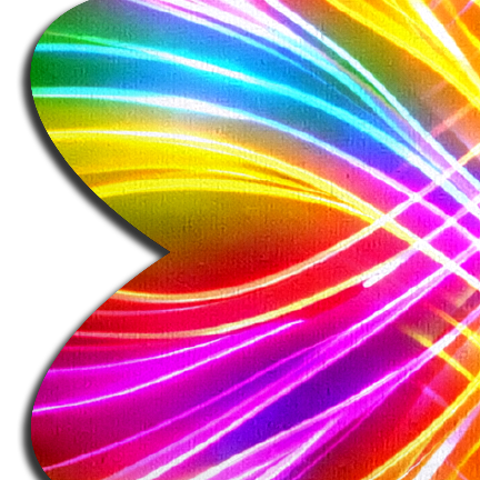 5-Pack: Electric Rainbow Fractal Laser Petal Breast Pasties by Pastease®