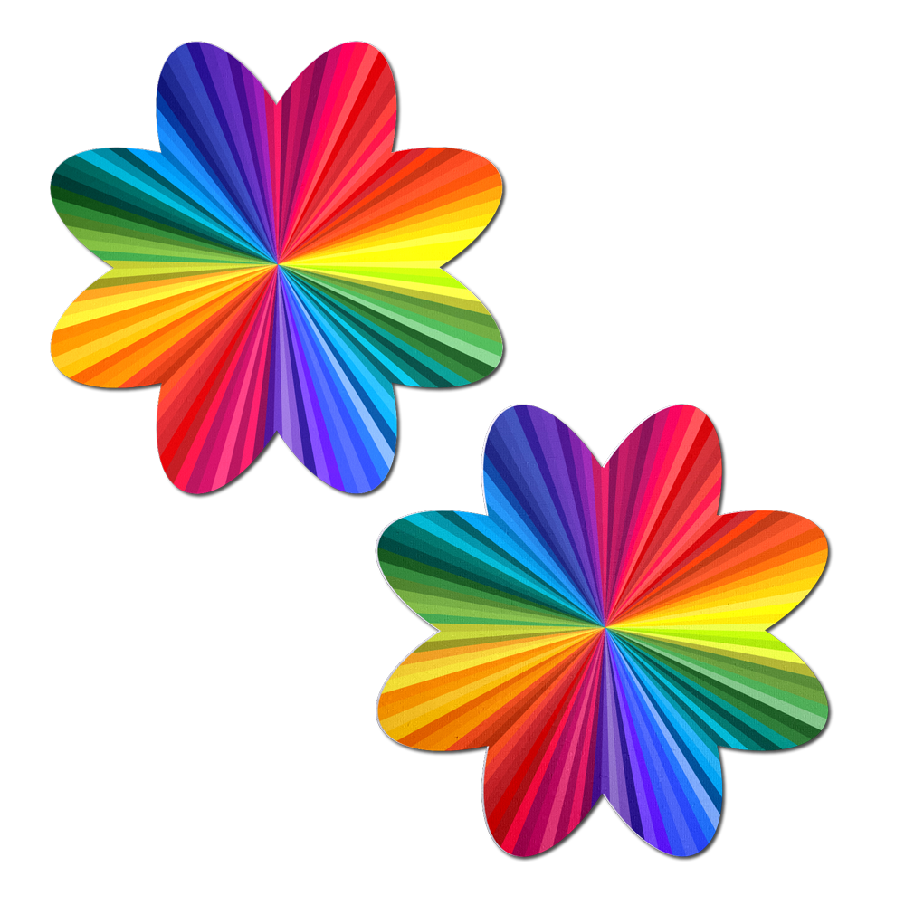 5-Pack: Rainbow Kaleidoscope Petal Breast Pasties by Pastease®