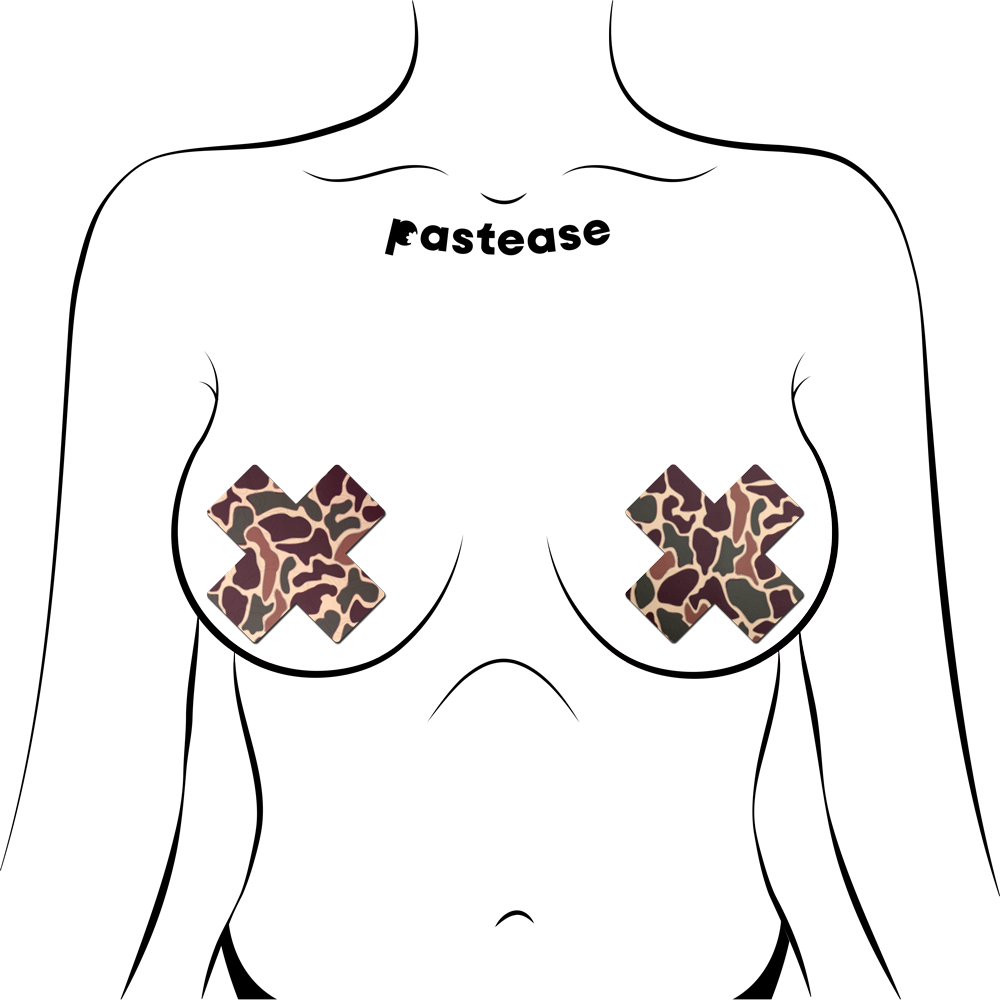 5-Pack: Desert Camo Plus X Breast Pasties by Pastease®