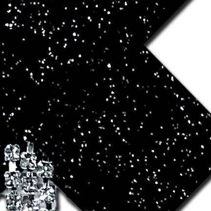 5-Pack: Tassel Pasties: Black Sparkle Plus X Pastease with Long Rhinestone Tassel Nipple Pasties by Pastease®