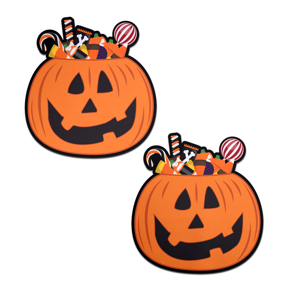 5-Pack: Trick-or-Treat Pumpkin Pasties with Candy Nipple Covers by Pastease