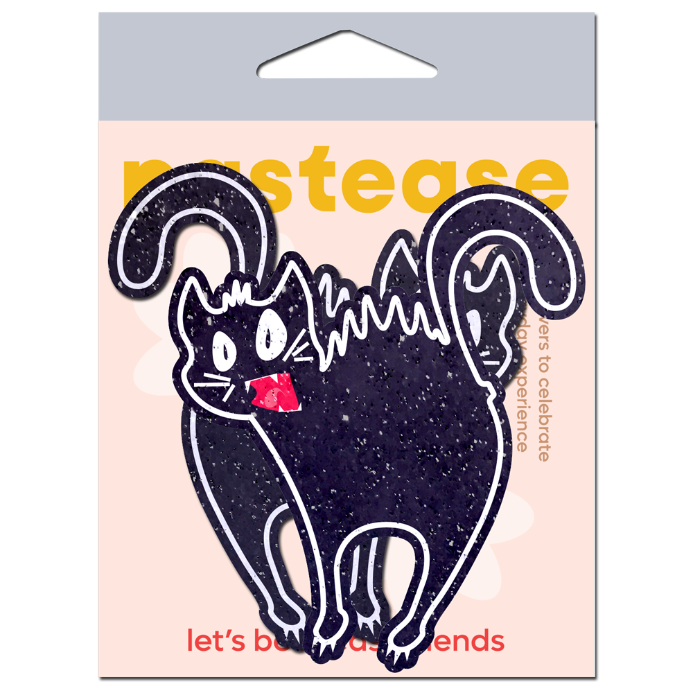 5-Pack: Scaredy Cat Black Kitty Hissing Nipple Pasties by Pastease