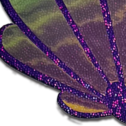 5-Pack: Mermaid Shells Pasties in Opalescent Purple & Gold Seashell Nipple Covers by Pastease®