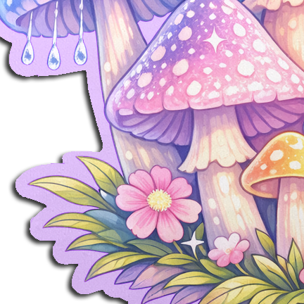 5-Pack: Pastel Celestial Fairycore Mushroom Breast Pasties by Pastease®