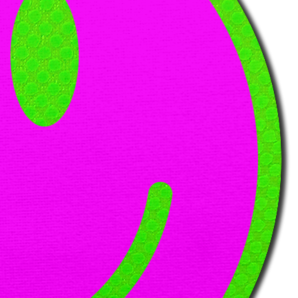 5-Pack: Neon Green Glow-in-the-Dark Pink Smiley Face Breast Pasties by Pastease®