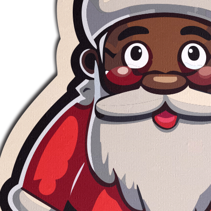 5-Pack: Santa: Black Jolly Saint Nick Breast Pasties by Pastease