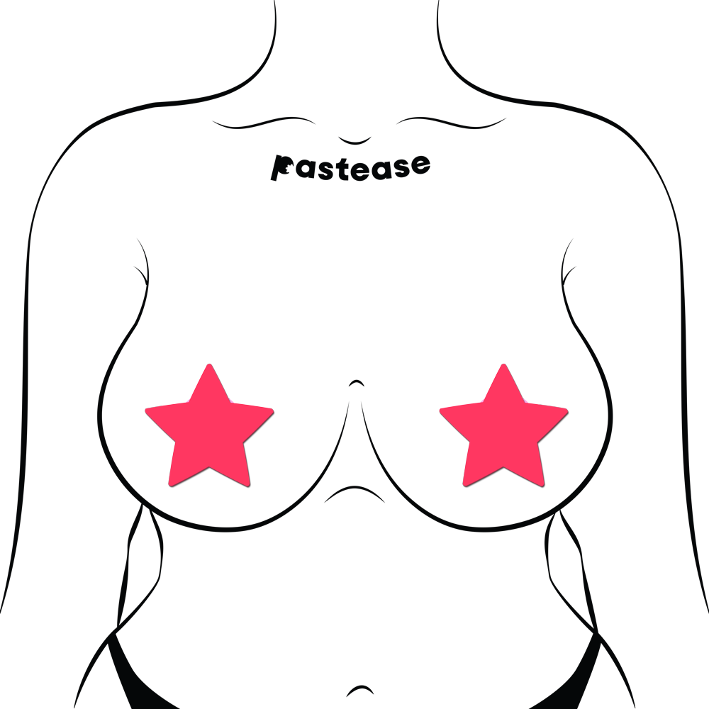 5-Pack: Star: Pink Pasties Glow in the Dark Star Nipple Covers by Pastease®