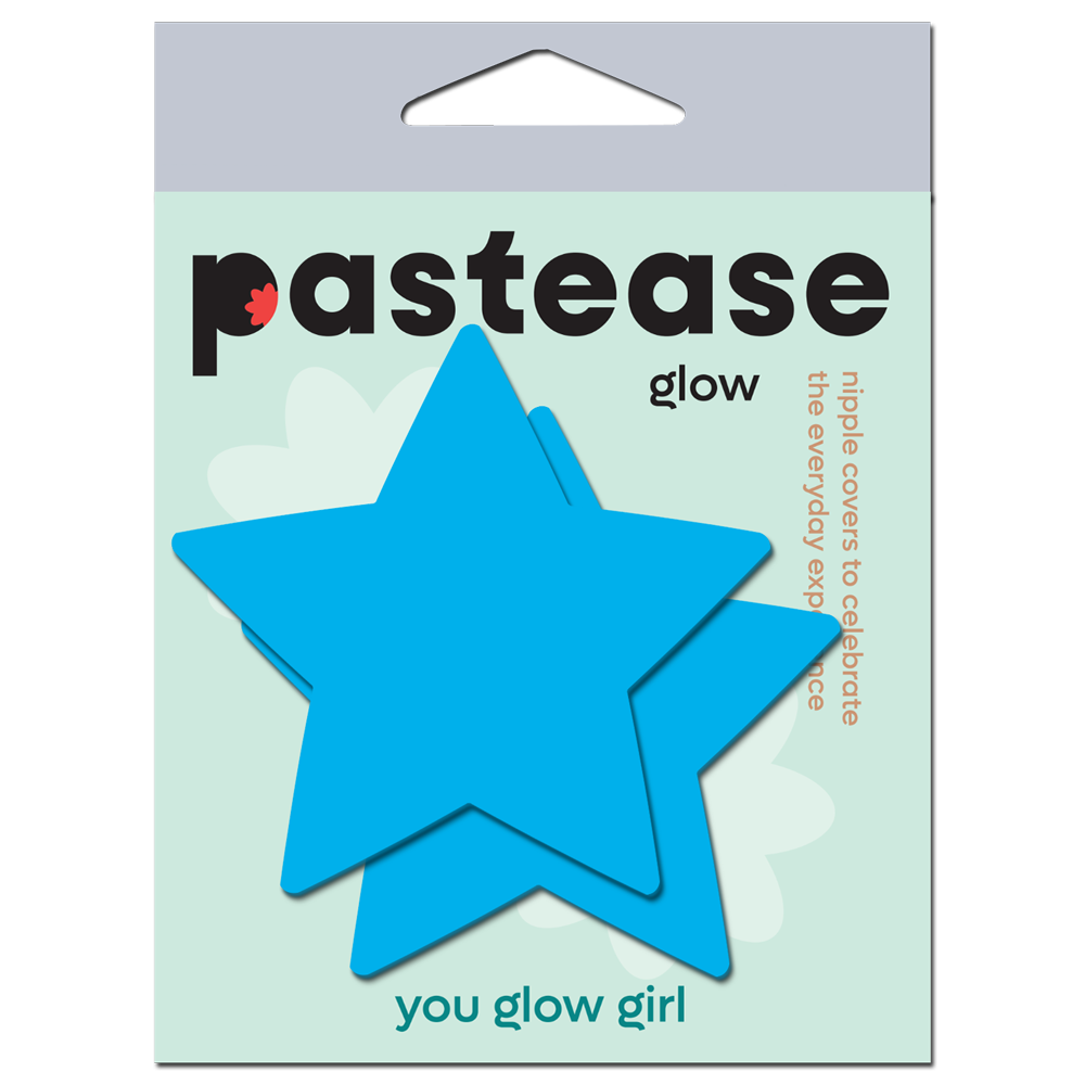 5-Pack: Star: Turquoise Pasties Glow in the Dark Star Nipple Covers by Pastease®