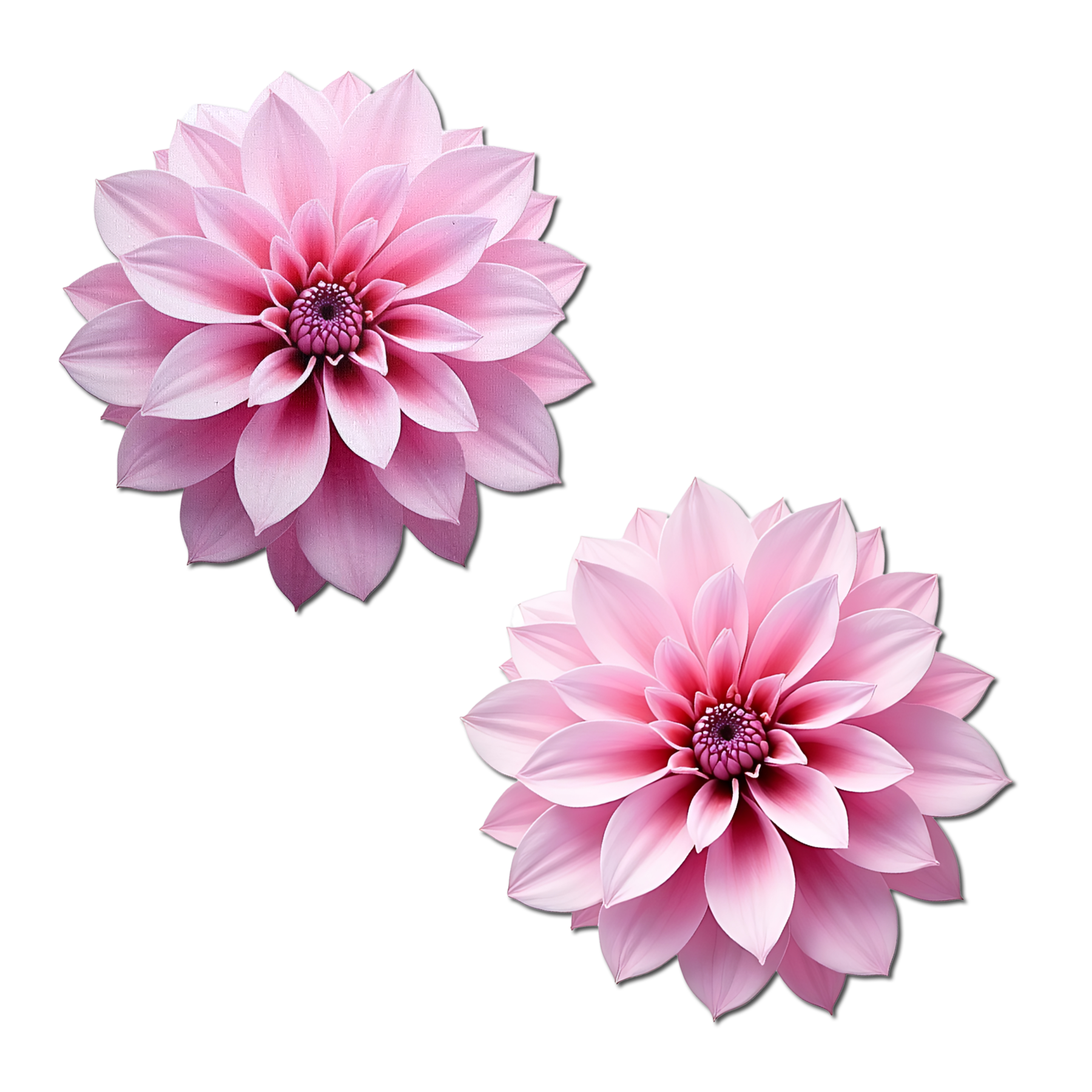 5-Pack: Tropical Pink Dahlia Botanical Flower Breast Pasties by Pastease®