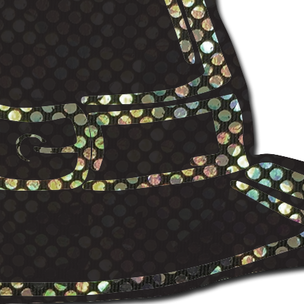 5-Pack: Disco Black Spooky Witches Hat Breast Pasties by Pastease®