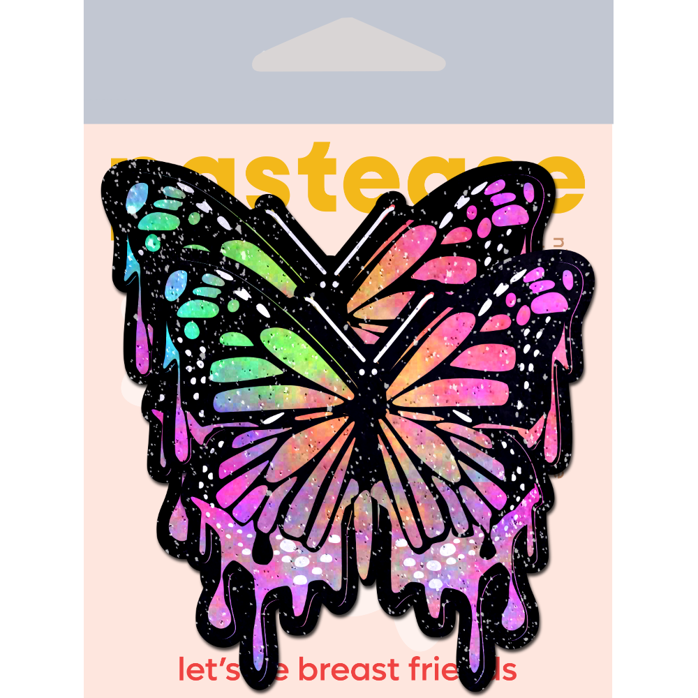 5 Pack: Butterfly Melt Trippy Glitter Rainbow Nipple Pasties by Pastease®
