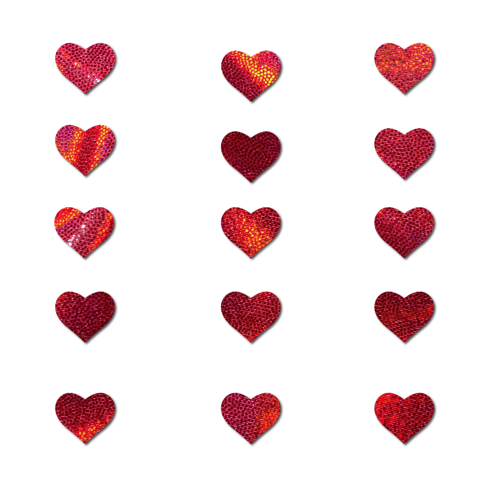 5-Pack: Pastease Confetti: Liquid Red Baby Heart Body Pasties by Pastease®