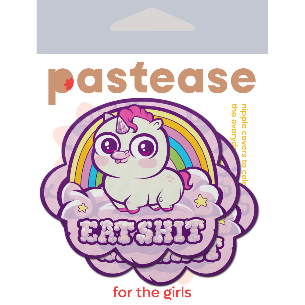 5-Pack: Eat Shit Unicorn: Scummy Bear® Rainbow Cloud Nipple Pasties by Pastease® o/s