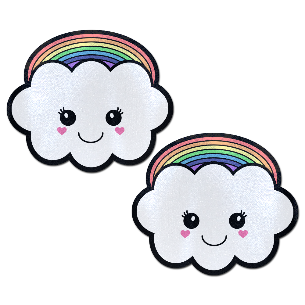 5-Pack: Rainbow Kawaii Cloud Nipple Pasties by Pastease® o/s